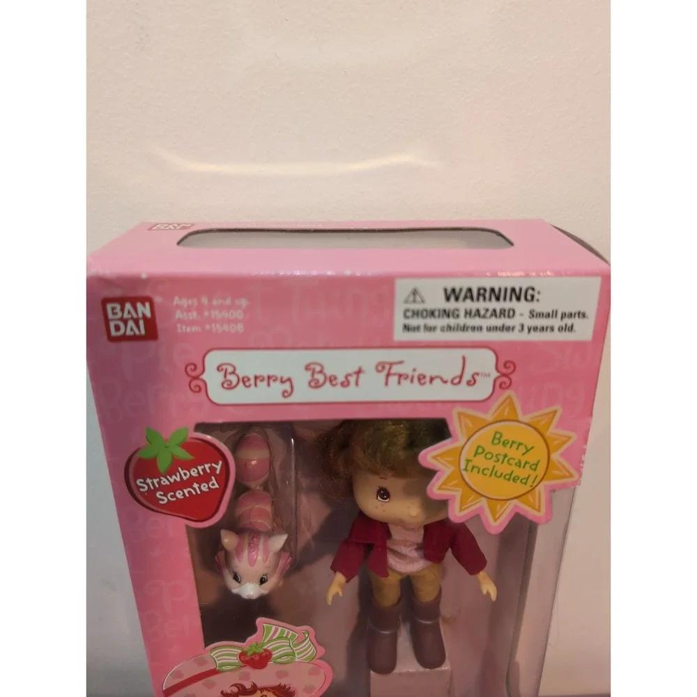 Vintage 2003 ~ Strawberry Shortcake & Custard ~ Berry Best Friends Giddy Up Doll - Picture 4 of 10